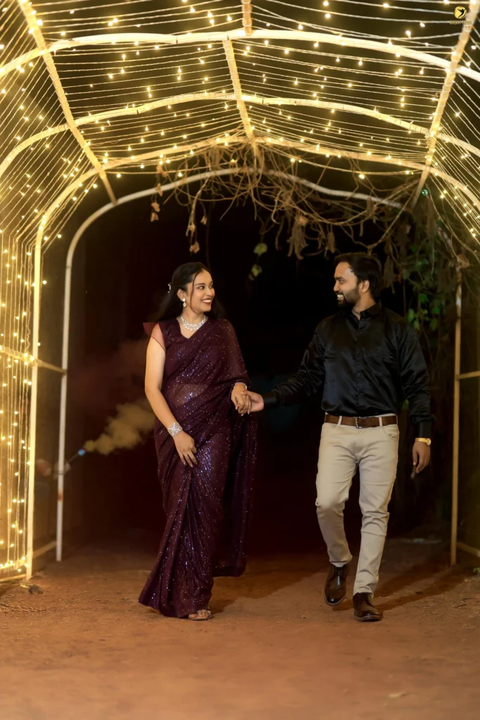 Dream Town Film Studio wedding shoot with creative lighting